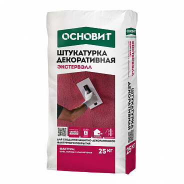 Штукатурка декоративная Основит Экстервэлл короед белая