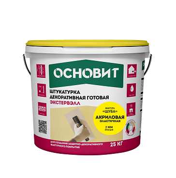 Экстервэлл ОАc штукатурка декоративная акриловая шуба супербелая
