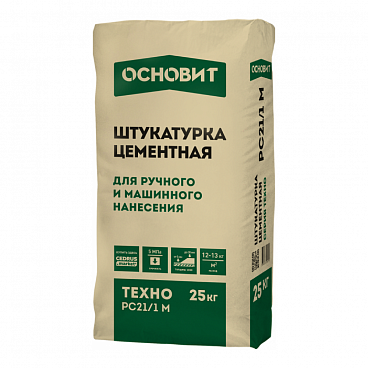 ТЕХНО PC21/1 M штукатурка цементная Основит